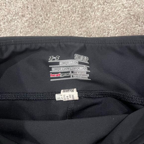Under Armour Womens Compressions Cropped Black Workout Pant Size Small - Picture 5 of 9